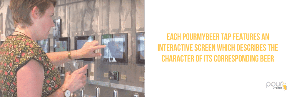 PourMyBeer touch screens are interactive and provide detailed product description