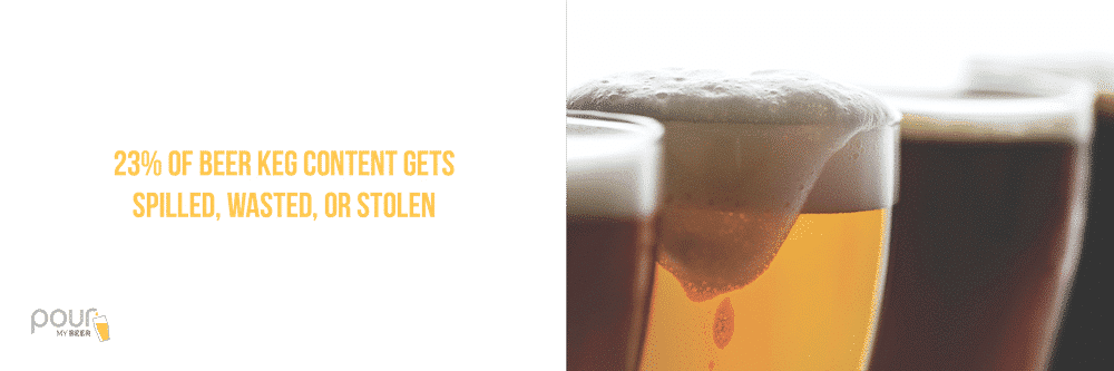 23% of beer keg's content get spilled, wasted or stolen