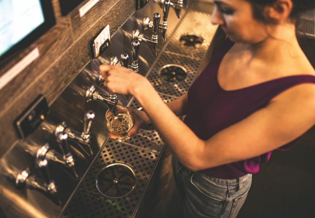 PourMyBeer system pours wine