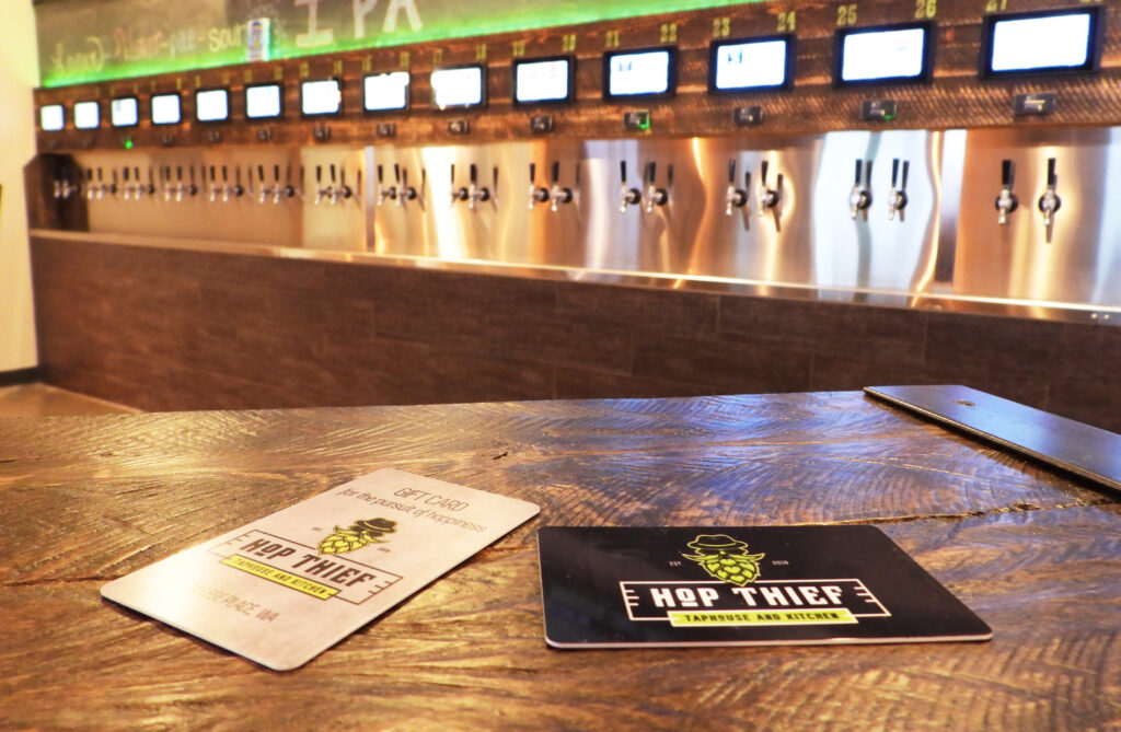 PourMyBeer RFID card & git card at Hop Thief Taphouse & Kitchen