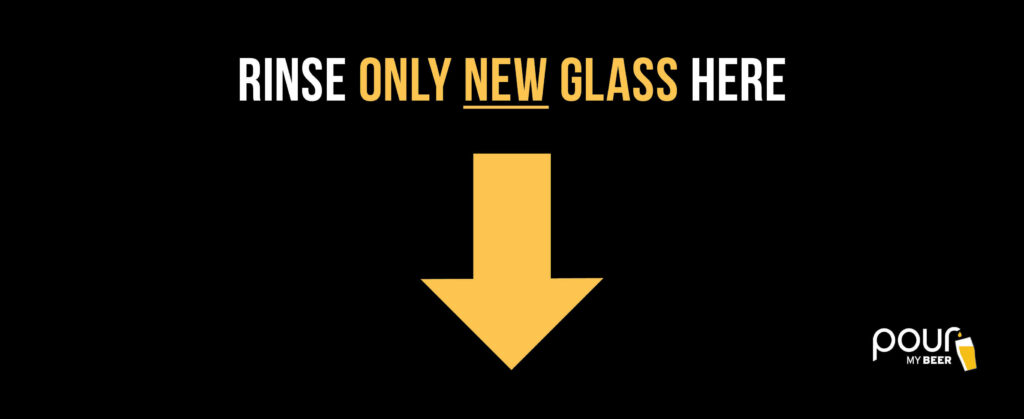 rinse only new glass graphic