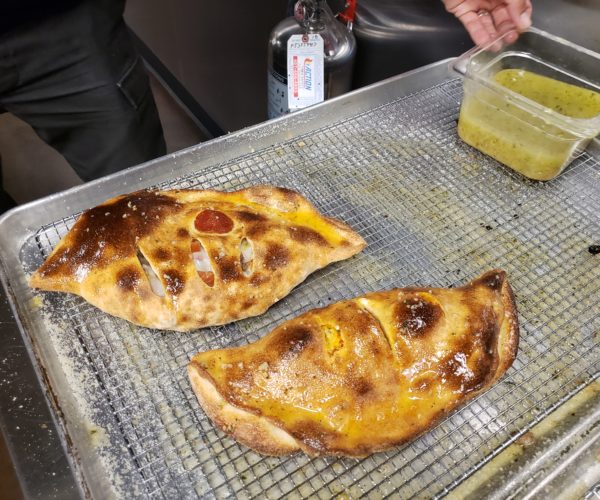 garlic on a calzone