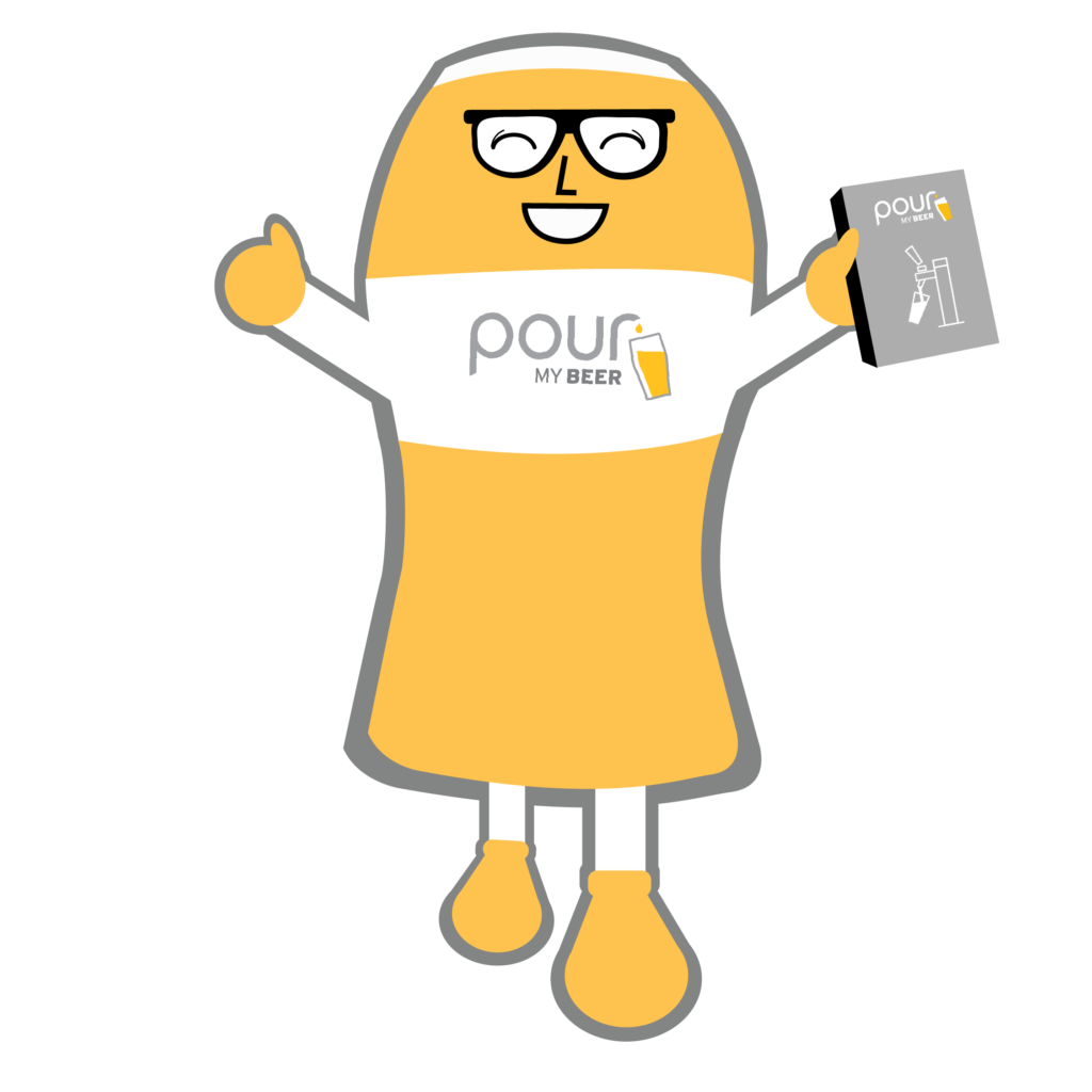 PourMyBeer's Mascot Hoppy reading