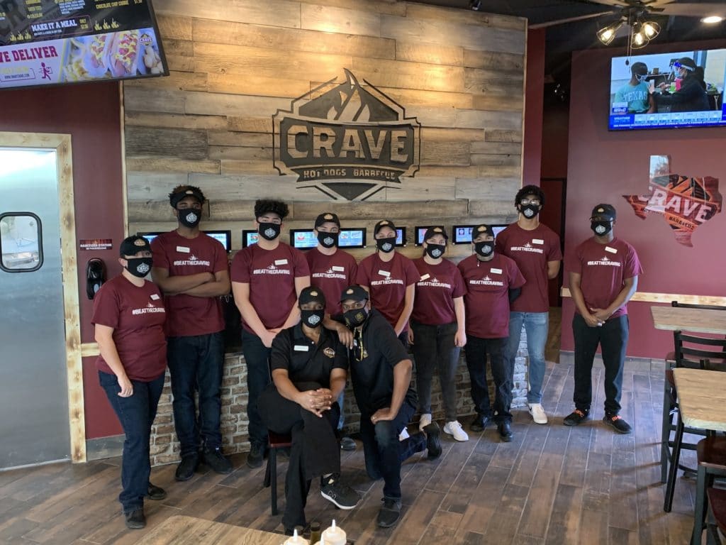 Crave Hot Dogs & BBQ Team at Pflugerville, TX Location