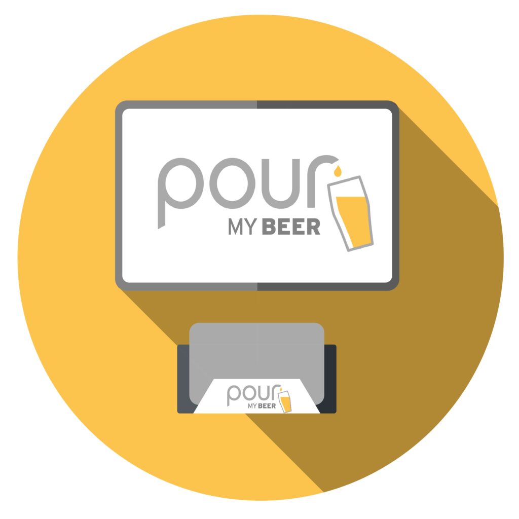 PourMyBeer Screen and card reader animated