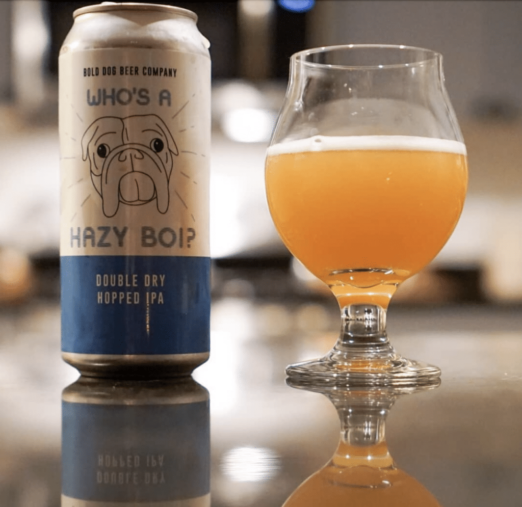 Bold Dog Beer Co Hazy IPA Pour