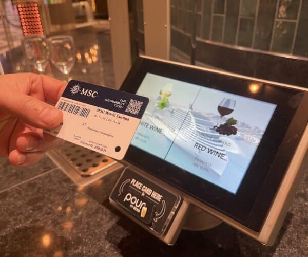 PourMyBeer Technology in MSC Cruise Lines