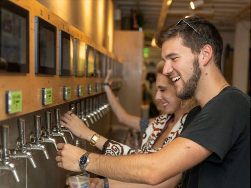 PourMyBeer Wall at Hoppin'