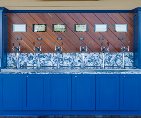 Self-pour wall unit at country club